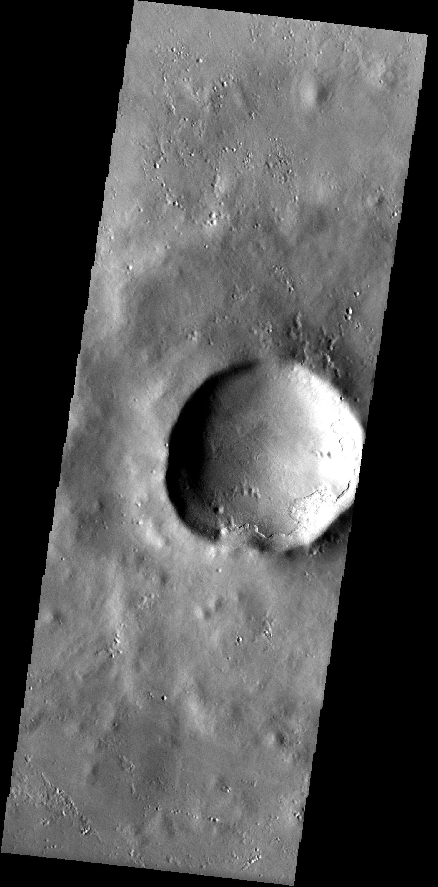 Chipped Paint Crater — Mars image from the NASA archive