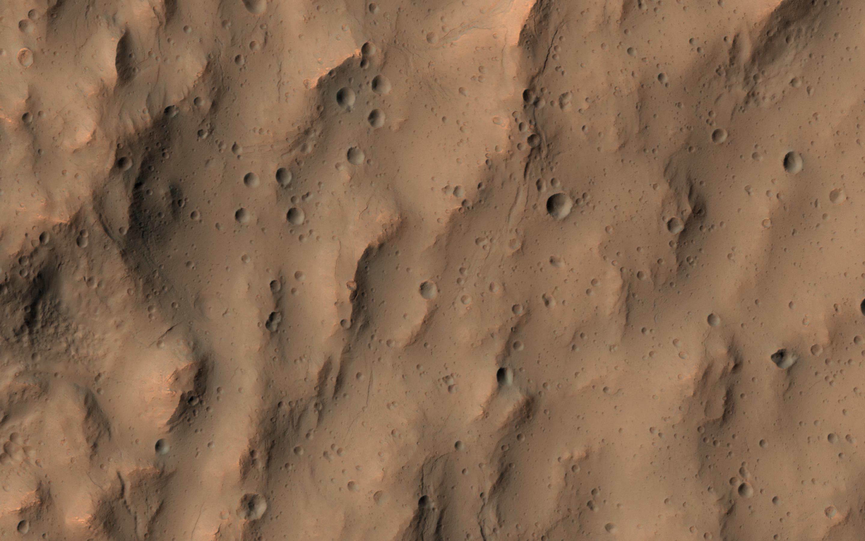 Secondary Craters — Mars image from the NASA archive