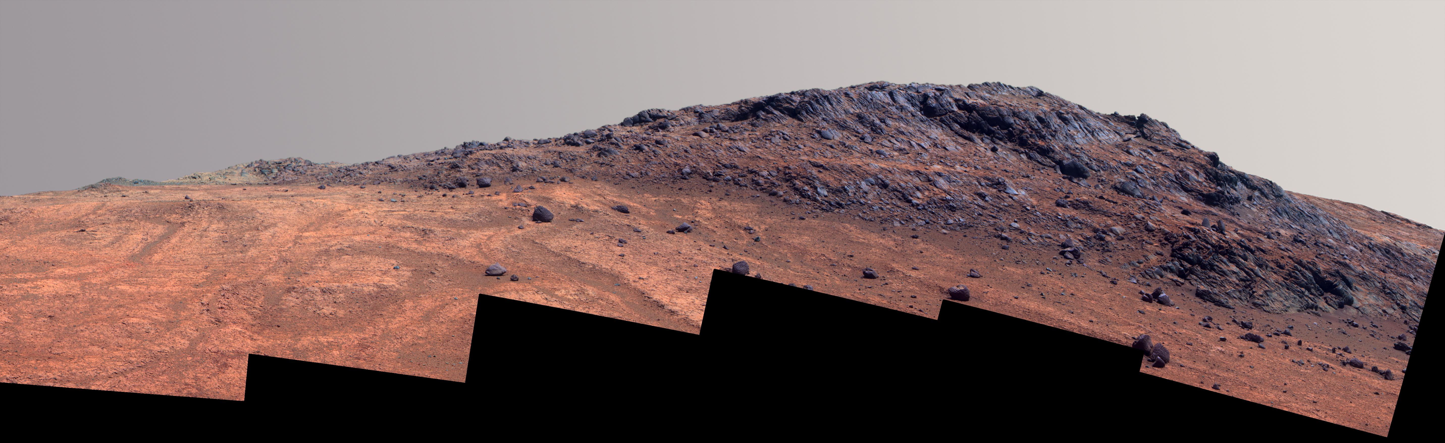 Hinners Point Above Floor of Marathon Valley on Mars Enhanced Color — Mars image from the NASA archive