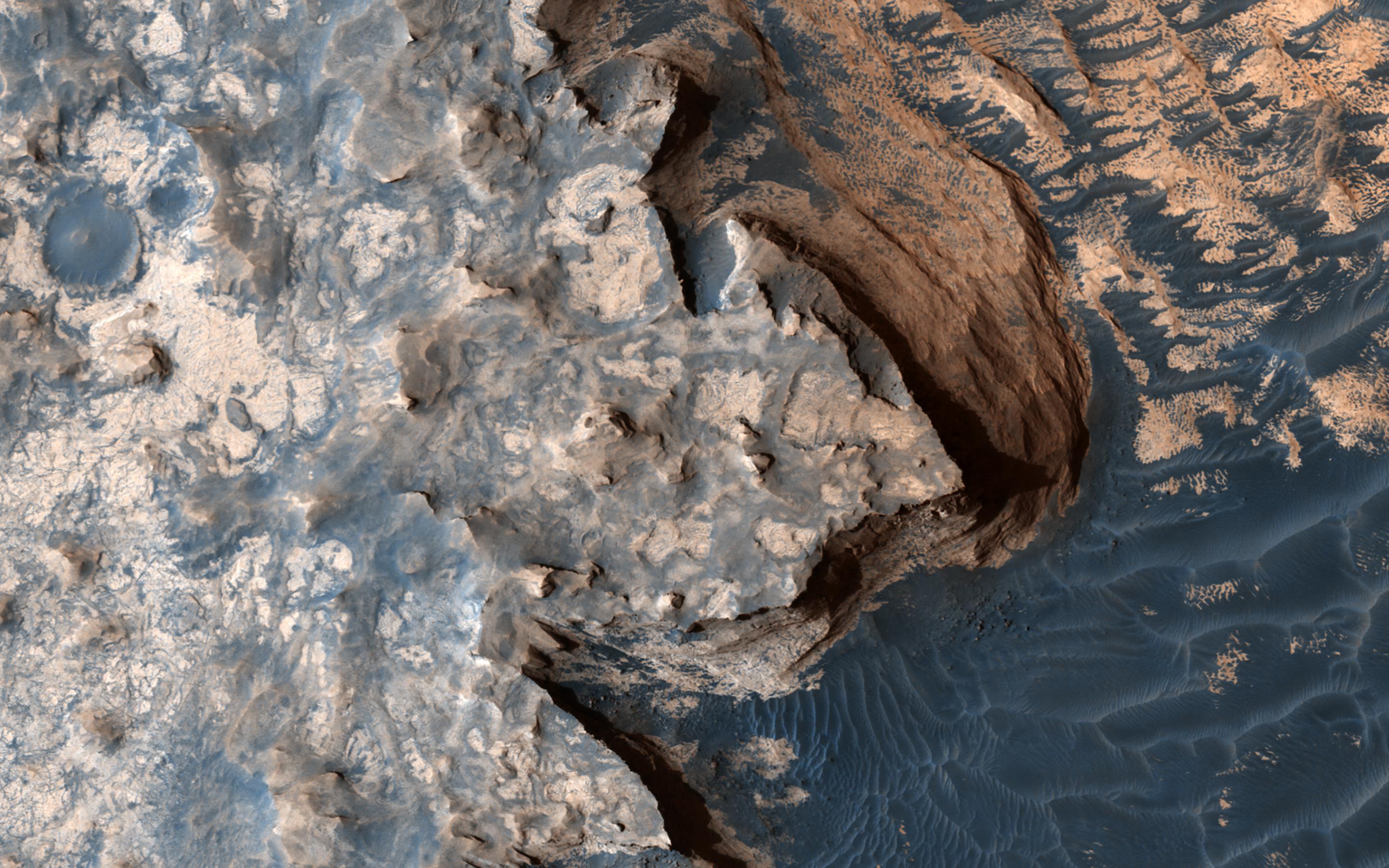 The White Cliffs of "Rover" — Mars image from the NASA archive