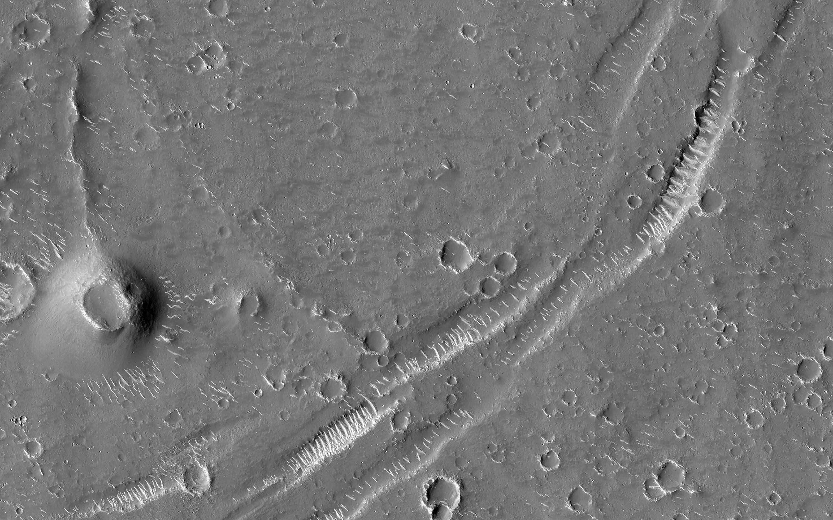 Ghost Craters of Utopia Planitia — Mars image from the NASA archive