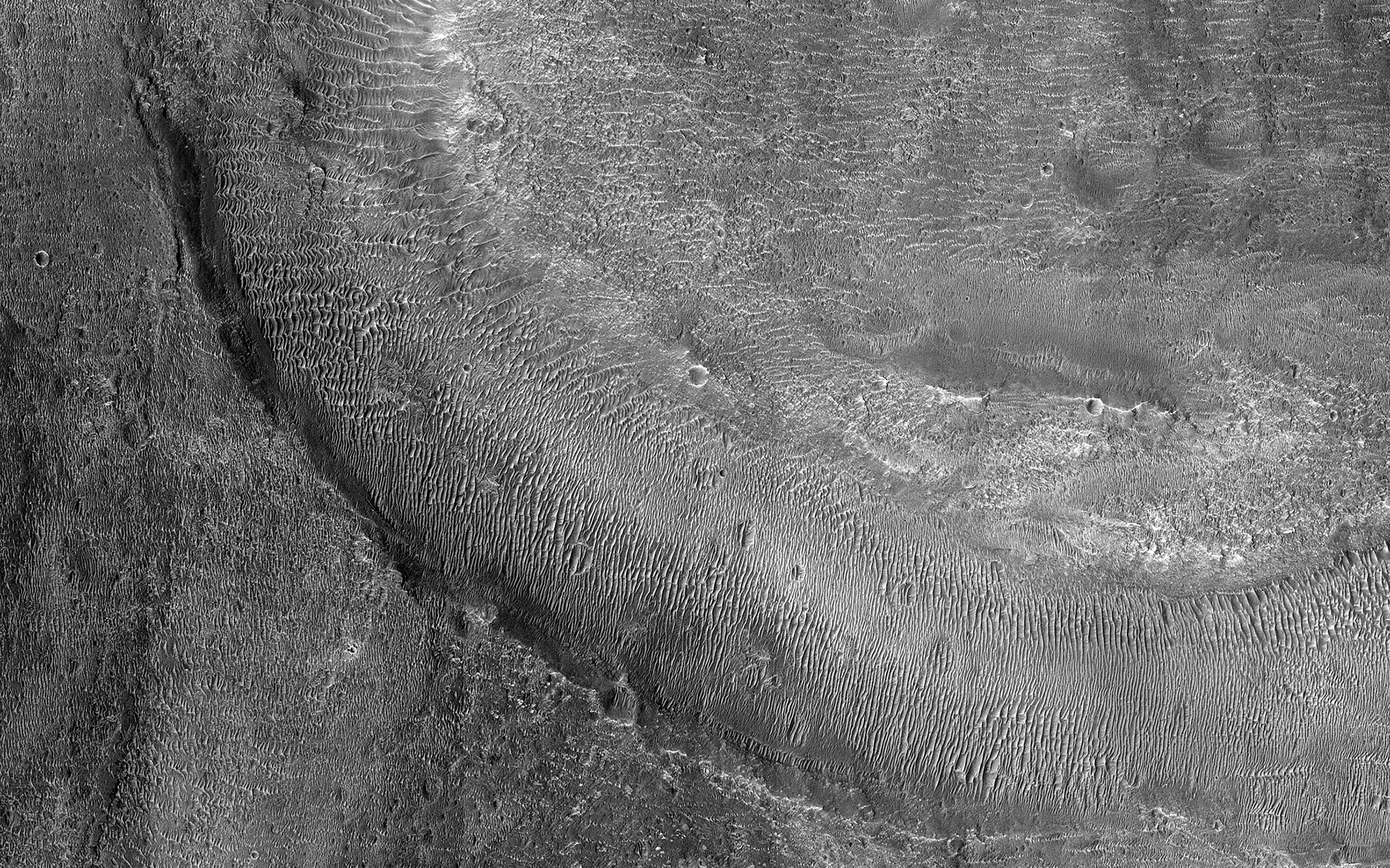 Young Fluvial Channels in Margaritifer Terra — Mars image from the NASA archive